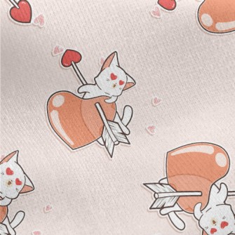 Cat With Love Eyes Jersey Backed Fleece