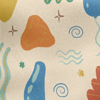 Balloon Leaf Monster Jersey Backed Fleece