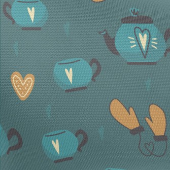 Teapot Teacup Gloves Pongee