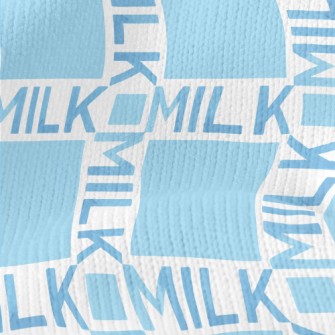 Staggered Milk Text Stretch Jersey