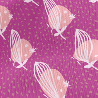 Artistic Abstract Flowers And  Stretch Jersey