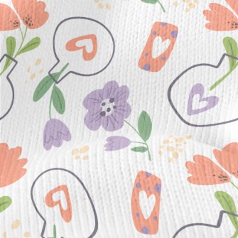 Cute Vase Flowers Stretch Jersey