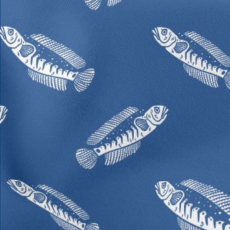 Frown Snakehead Fish Lightweight Cotton Poplin