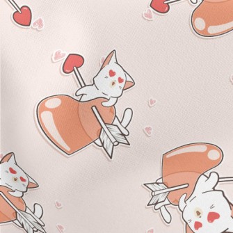 Cat With Love Eyes Lightweight Cotton Poplin