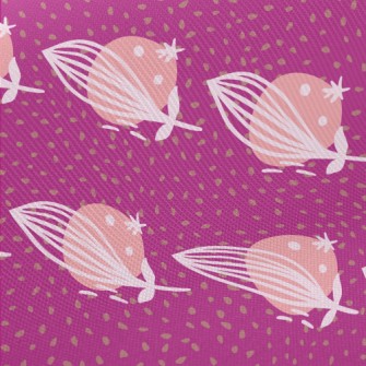 Artistic Abstract Flowers And  Midweight Cotton Poplin