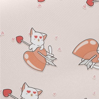 Cat With Love Eyes Midweight Cotton Poplin