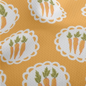 Hand Drawn Nutritious Carrot Athletic Mesh Flat Back