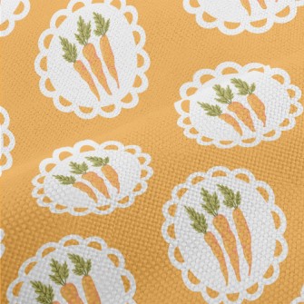 Hand Drawn Nutritious Carrot Performance Linen