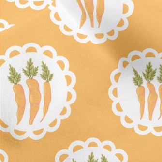 Hand Drawn Nutritious Carrot Micro Fleece