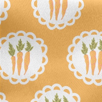 Hand Drawn Nutritious Carrot Jersey Backed Fleece