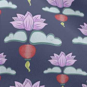 Hand Drawn Mid-Autumn Festival Chiffon