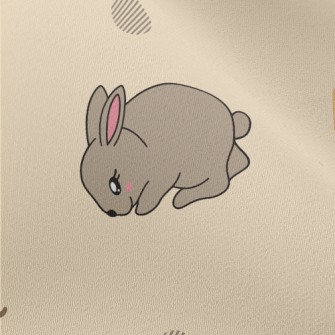 Brown Cute Rabbit Chiffon