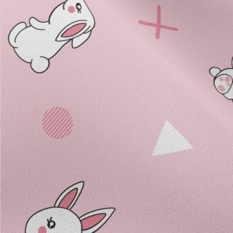 Cute Cartoon Little White Rabb Chiffon