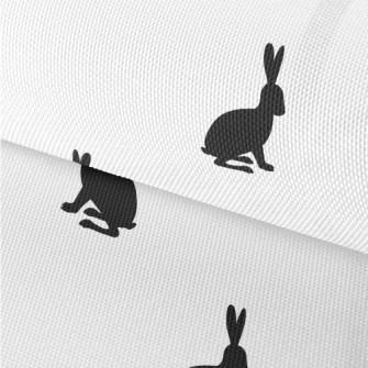 Black Hare Silhouette Waterproof Oxford