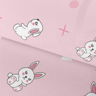 Cute Cartoon Little White Rabb Waterproof Oxford
