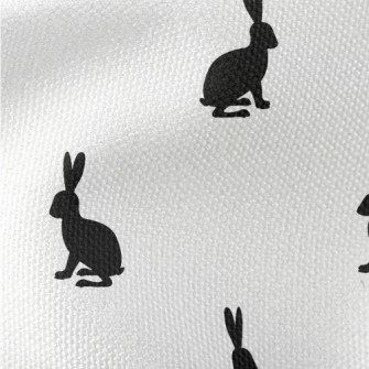 Black Hare Silhouette Waterproof Canvas