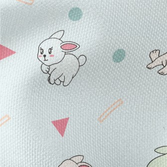 Cartoon Colorful Bunny Waterproof Canvas
