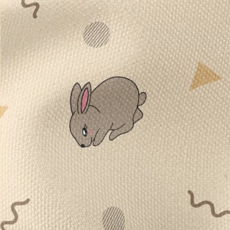 Brown Cute Rabbit Waterproof Canvas