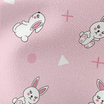 Cute Cartoon Little White Rabb Waterproof Canvas