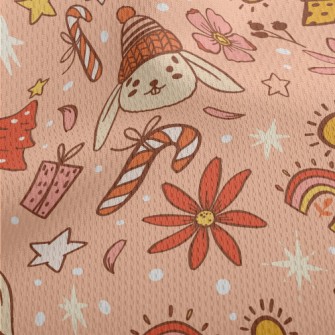 Rabbit Wonderful Christmas Eve Athletic Mesh Flat Back