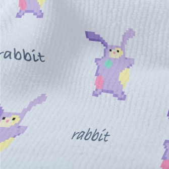 Pixel Style Purple Rabbit Terry