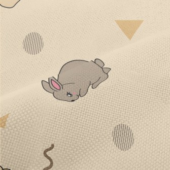 Brown Cute Rabbit Performance Linen