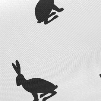 Black Hare Silhouette Twill