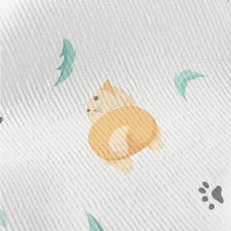 Cartoon Cat Back Standard Corduroy