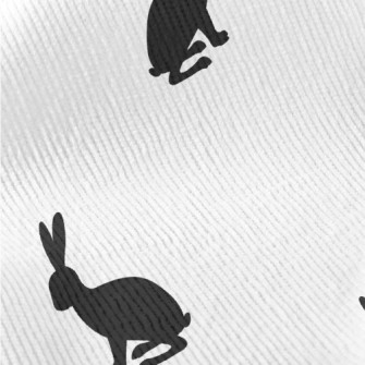 Black Hare Silhouette Standard Corduroy