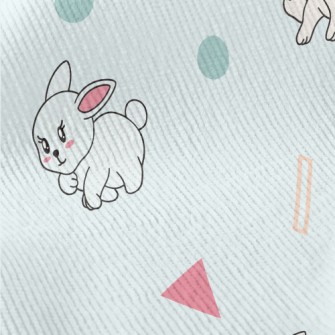 Cartoon Colorful Bunny Standard Corduroy
