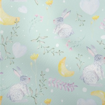 Watercolor Rabbit And Plants Dobby