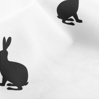 Black Hare Silhouette Micro Fleece