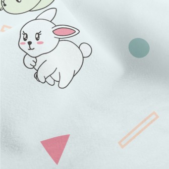 Cartoon Colorful Bunny Micro Fleece
