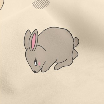 Brown Cute Rabbit Micro Fleece
