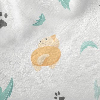 Cartoon Cat Back Minky