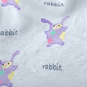 Pixel Style Purple Rabbit Minky
