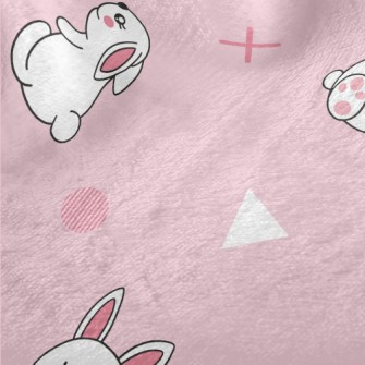 Cute Cartoon Little White Rabb Minky