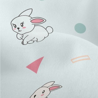 Cartoon Colorful Bunny Lightweight Performance Linen