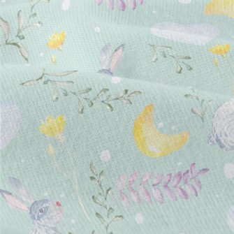 Watercolor Rabbit And Plants Modern Jersey