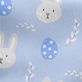 Easter Daisy Eggs Jersey Backed Fleece