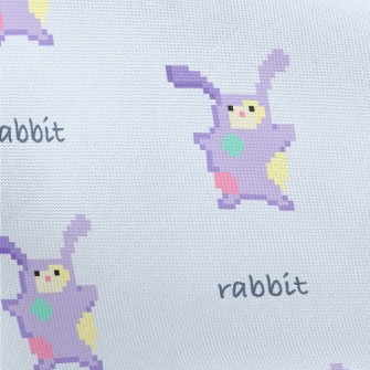 Pixel Style Purple Rabbit Pongee