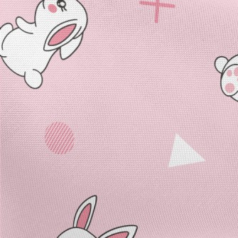 Cute Cartoon Little White Rabb Pongee