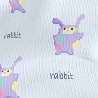 Pixel Style Purple Rabbit Stretch Jersey