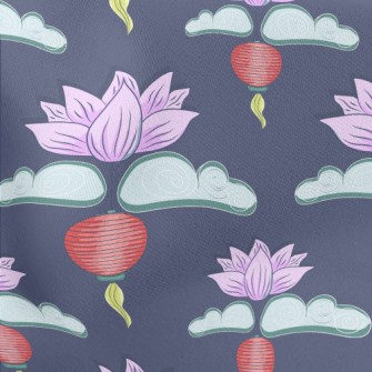 Hand Drawn Mid-Autumn Festival Lightweight Cotton Poplin