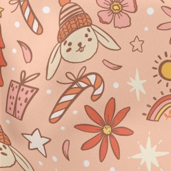 Rabbit Wonderful Christmas Eve Lightweight Cotton Poplin