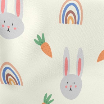 Spring Easter Bunny Lightweight Cotton Poplin