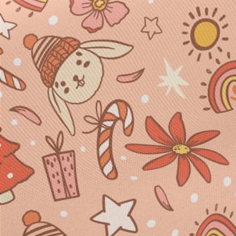 Rabbit Wonderful Christmas Eve Midweight Cotton Poplin