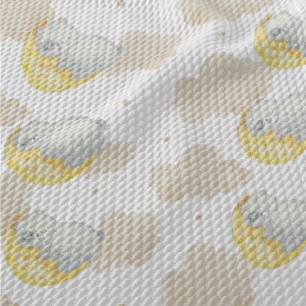 Watercolor Moon Sleeping Bear Birdseye Piqué