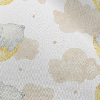 Watercolor Moon Sleeping Bear Chiffon
