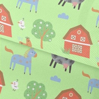 Cute Animal Farm Waterproof Oxford